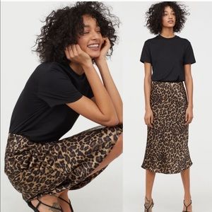 NWT Midi Leopard Skirt